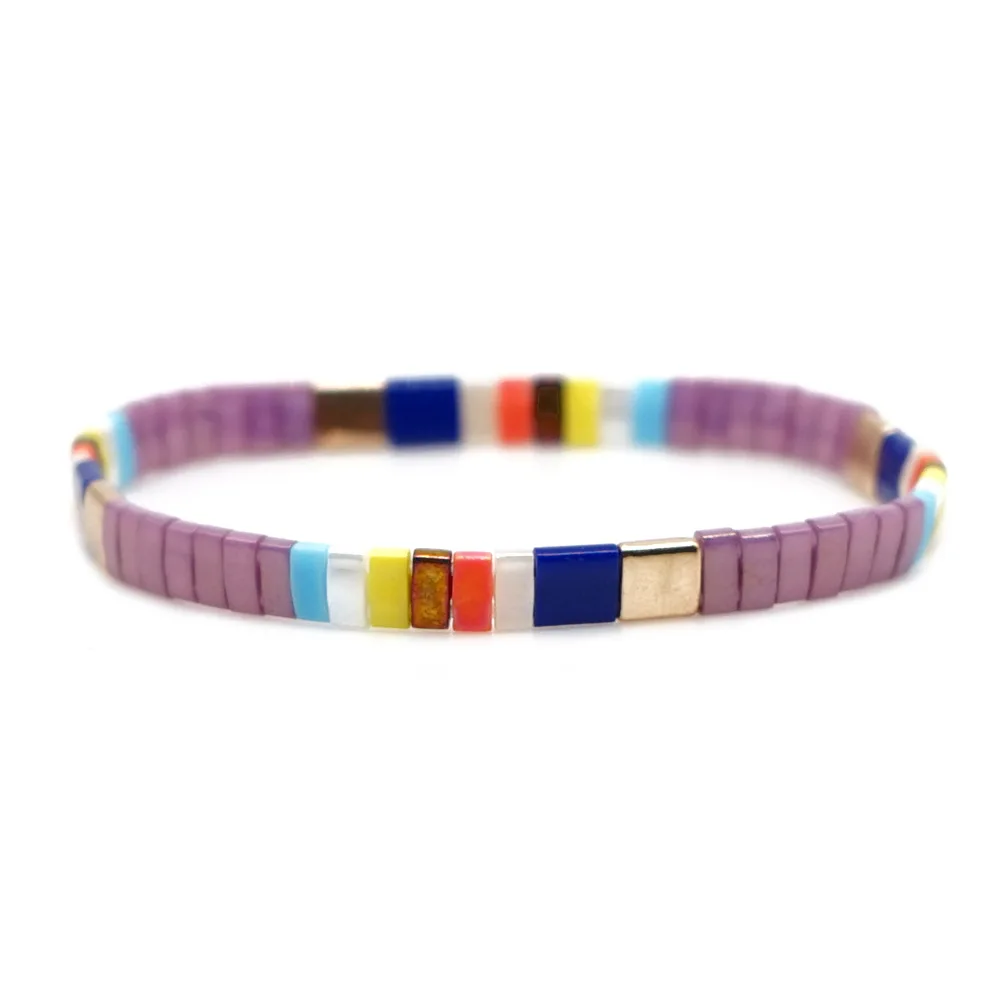 27 Богемные браслеты для женщин MIYUKI Tila бусины браслет Boho красочные Pulseira Mujer регулируемые ювелирные изделия модный подарок новинка - Окраска металла: 27