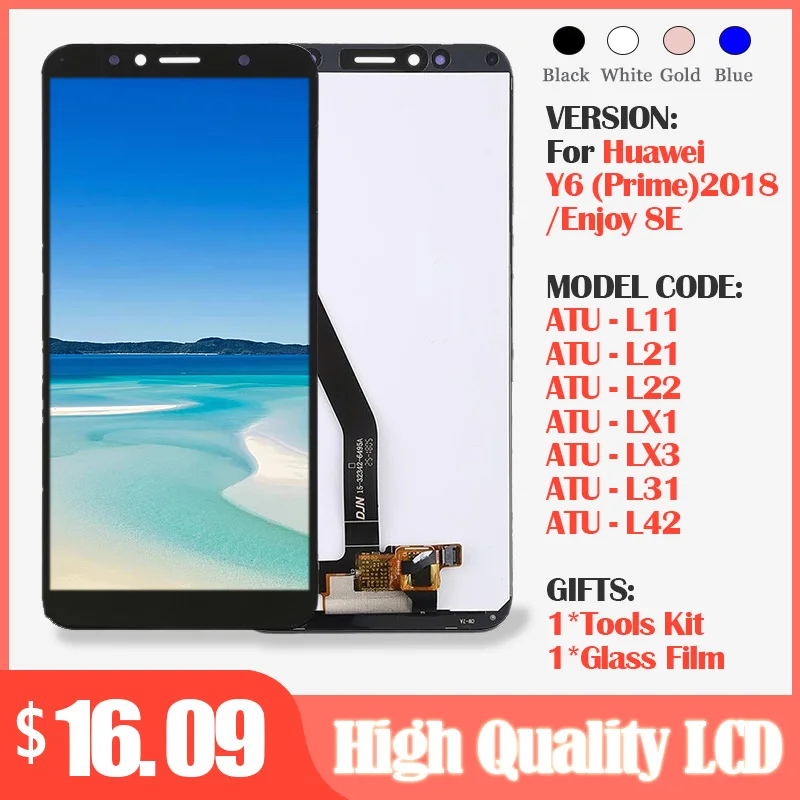 5 7 ''для Huawei Y6 2018 ЖК дисплей сенсорный экран с рамкой для Prime ATU L11 L21 L22 LX1 LX3 L31