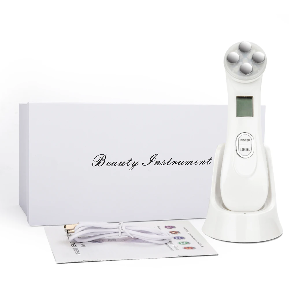 

Face Skin EMS Mesotherapy Electroporation RF Radio Frequency Facial LED Photon Skin Care Device Face Lift Tighten Beauty Machine
