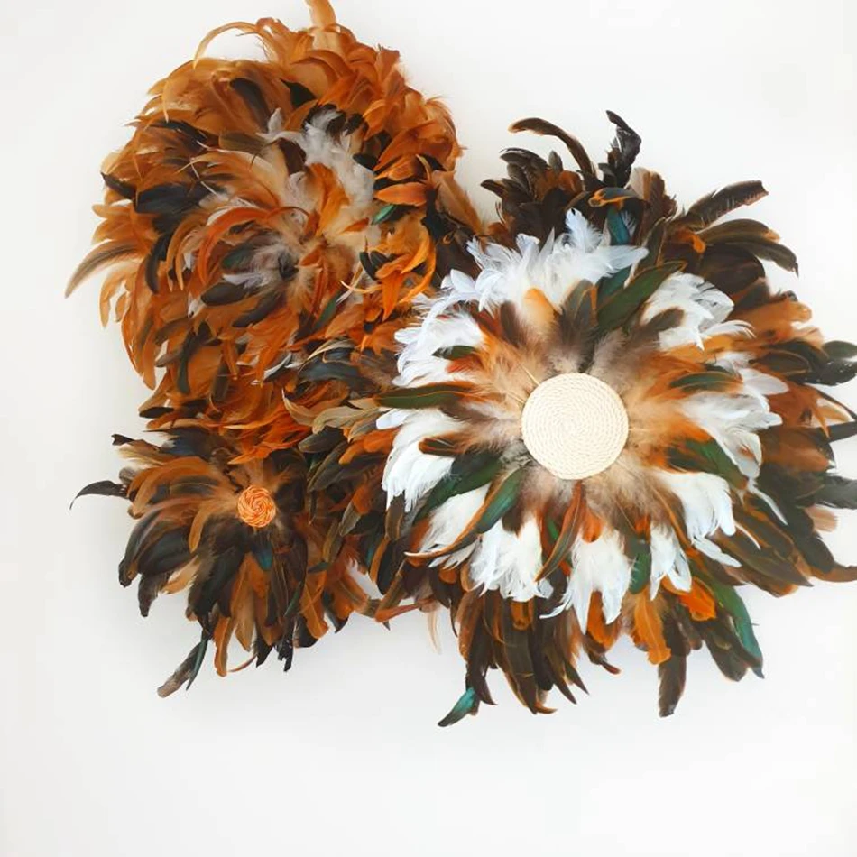 Натуральные перья петуха для вечерние 2 метра рукоделие рукоделия свадебные