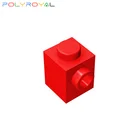 Строительные блоки technalal 1x1, кирпичи с неровностями с одной стороны, 10 шт., совместимые сборные детали, игрушка Moc 87087