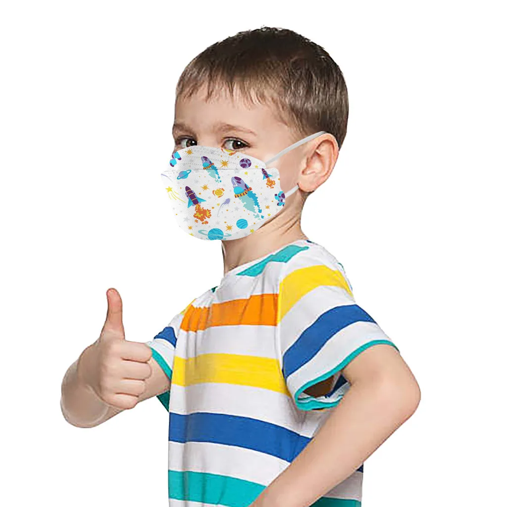 20 шт. детская Маска с принтом Косплей Хэллоуин анонимная кавайная для лица аниме