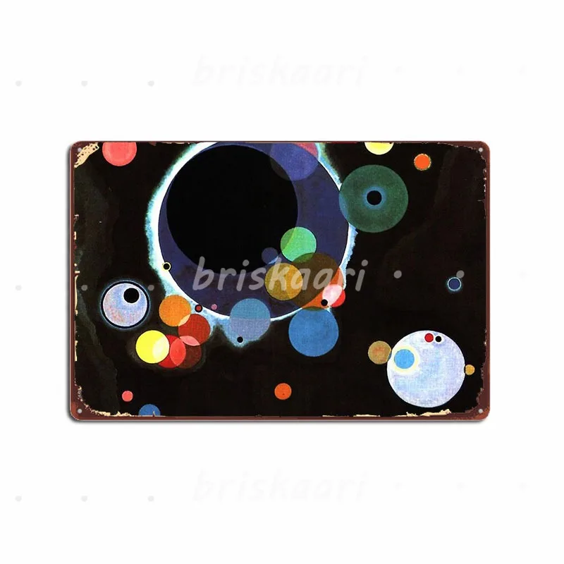 

Kandinsky Several Circles Famous Abstract Artwork Metal Signs Club Bar Wall Plaque Club Party Printing Metal Posters