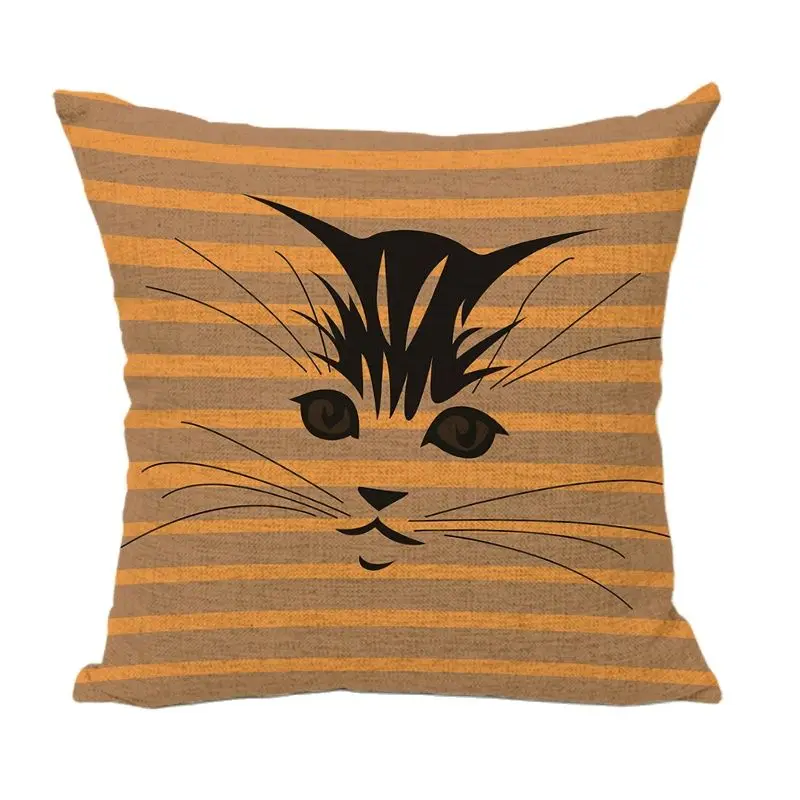 Мультяшные милые подушки для кошек чехлы с вишневыми бантами и птицами украшение