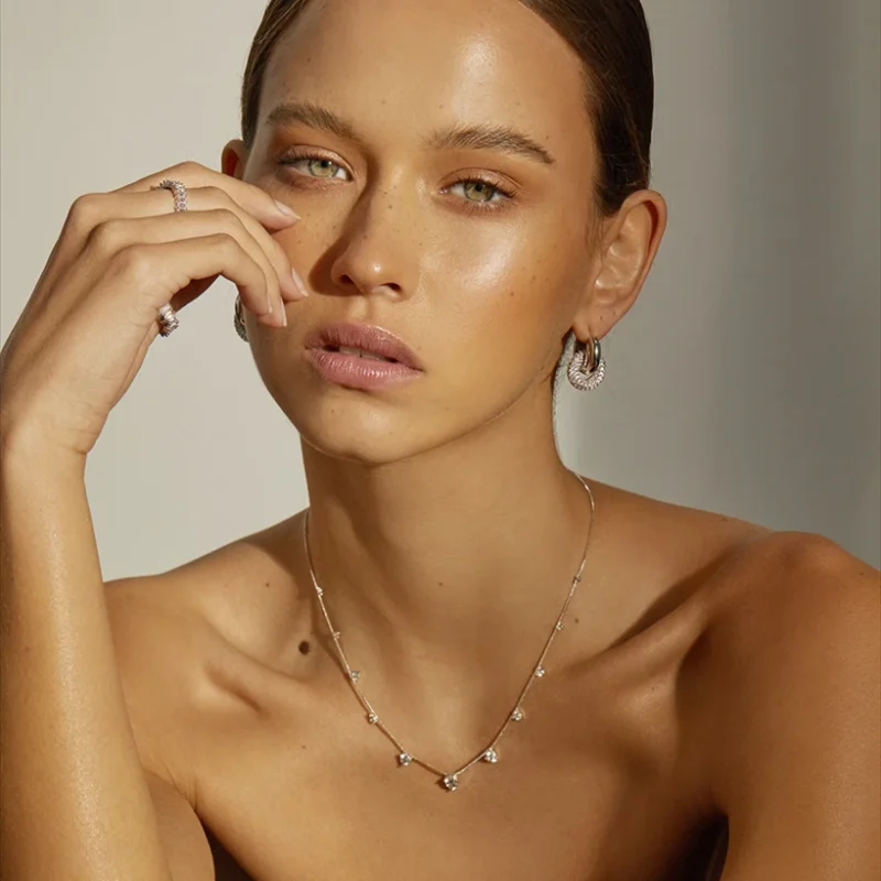 

Timeless Wonder Stunning Zirconia Geo Hoop Earrings Women Jewelry Goth Boho Top Runway Designer Trendy Versatile Ins Rare 5516