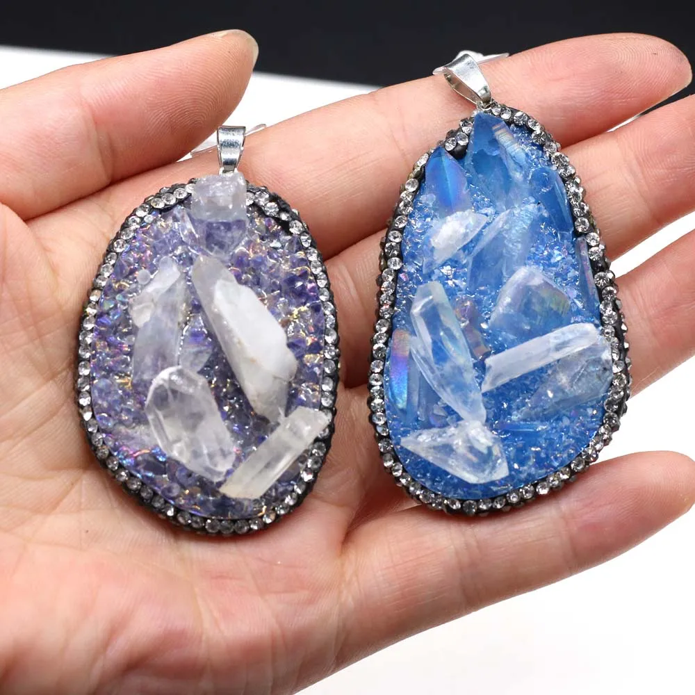 

1pcs Irregular Resin Semi-precious Stones Gold Silvers White Charm Pendant for Jewelry Making DIY Necklace Bracelet Accessories