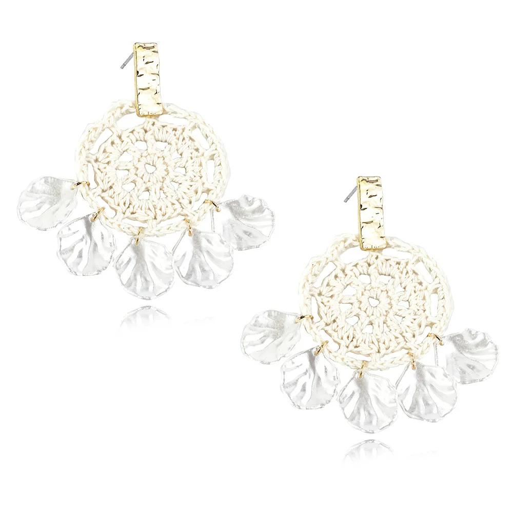 

Hand-wound earrings natural shell series earrings drop earrings