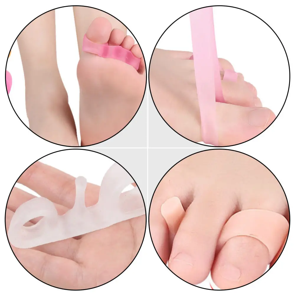 

4pcs 2 Holes Toe Separators Toe Thumb Corrector Protectors Straighteners