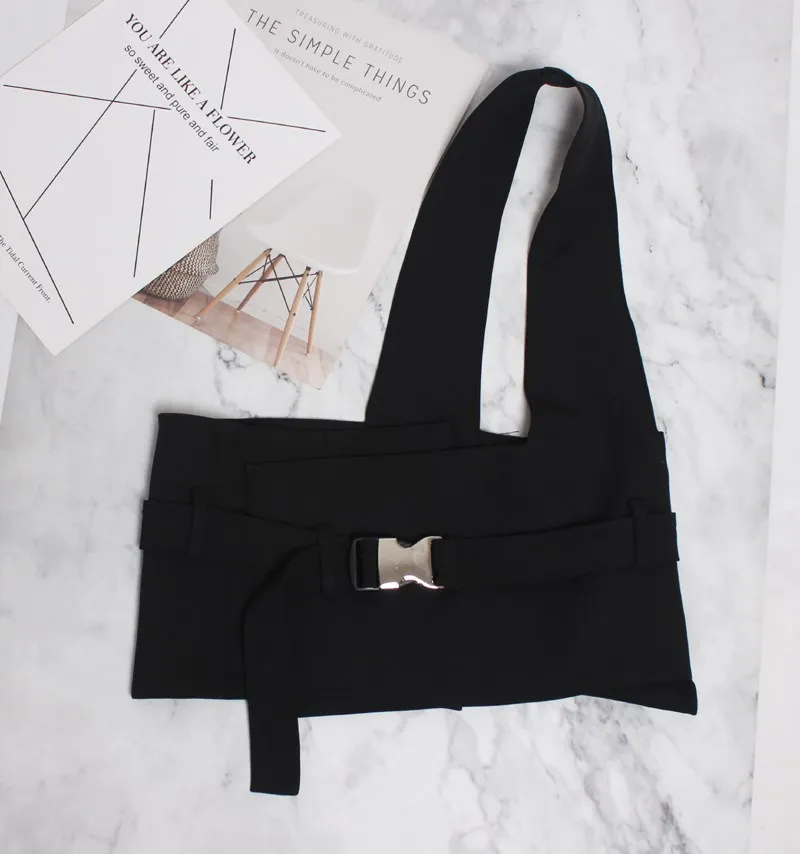 

Shoulder Irregular Cut Belt Vest Female Girdle Harajuku Fajas Fajas Reductoras De Barriga Belts for Women 2020