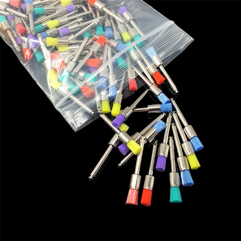 10 шт. остроконечные зубные нейлоновые полировальные пророчественные щетки для