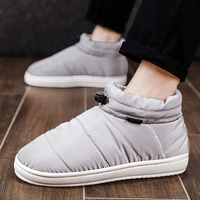 hot cheap winter shoes men warm snow boots couple home shoes men comfortable with fur slip on ankle boots casual loafers for men