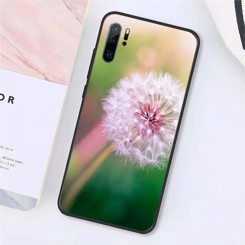 

flower Dandelion Ink Drawing Phone Cases For Huawei honor Mate P 10 20 30 40 Pro 10i 9 10 20 8x Lite Y91C V17 6.38 6.44