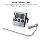 Цифровой термометр для барбекю и духовки, кухонный измеритель температуры еды для мяса, гриля, с таймером и щупом из нержавеющей стали, 1 шт.