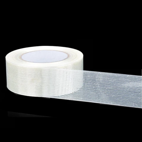 25 м прочная волоконная лента нить Прозрачная полосатая волоконная лента электрическая фиксированная стеклянная стальная пластина обвязка модель уплотнительная лента