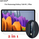 2-в-1 переднее закалённое Защитное стекло для Samsung Galaxy Tab S7  Plus Мягкий камеры объектив Защитная пленка для экрана мобильного телефона