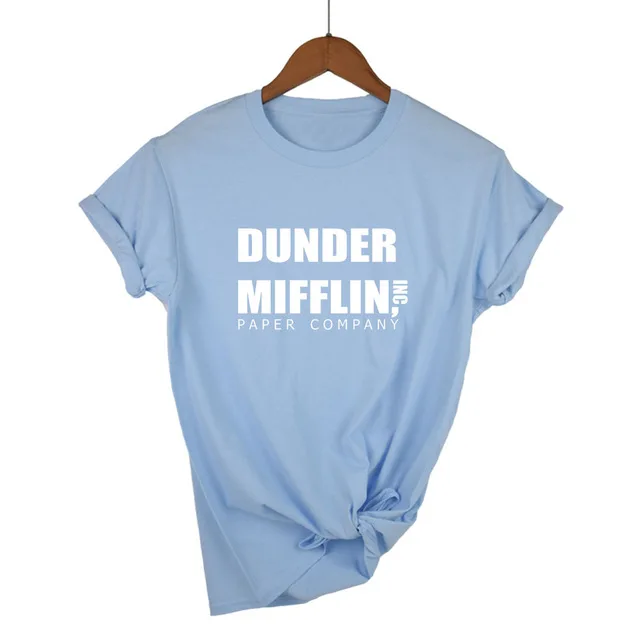 Офисная Футболка женская dander Mifflin inc. бумажная компания Wernham Hogg ТВ шоу Майкл Скотт Космос женская футболка