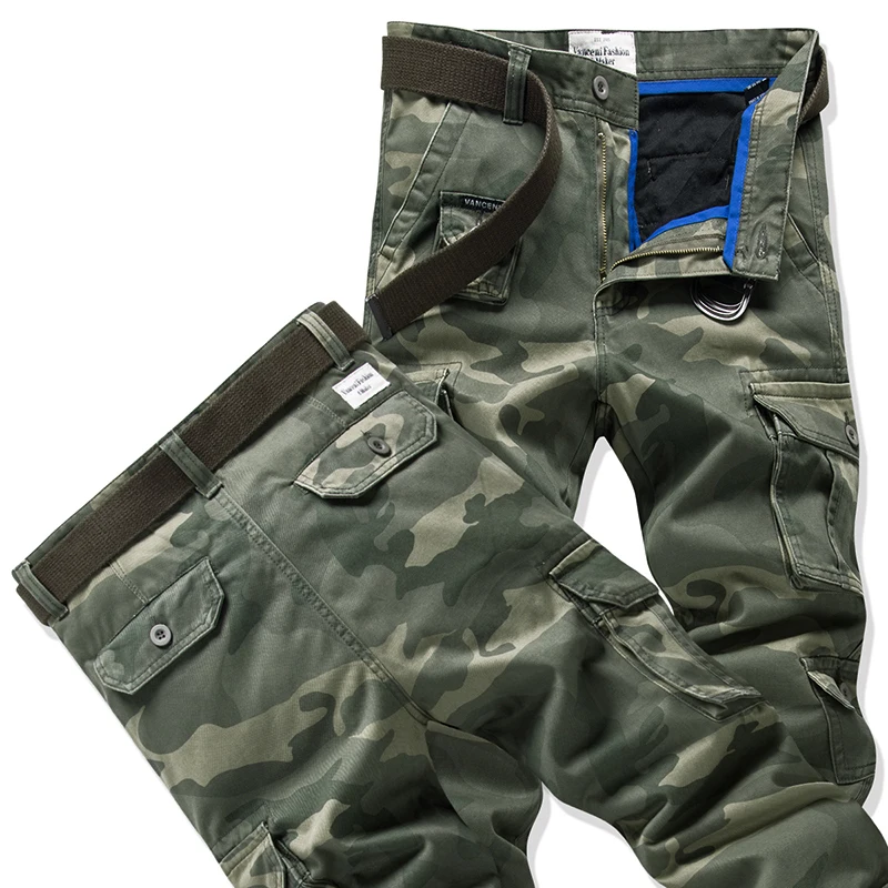 203A Camouflage Осень Новая мода осень-лето армейский зеленый камуфляж брюки свободные джинсы мешковатые брюки карго для мужчин и женщин - Цвет: 203A Camouflage