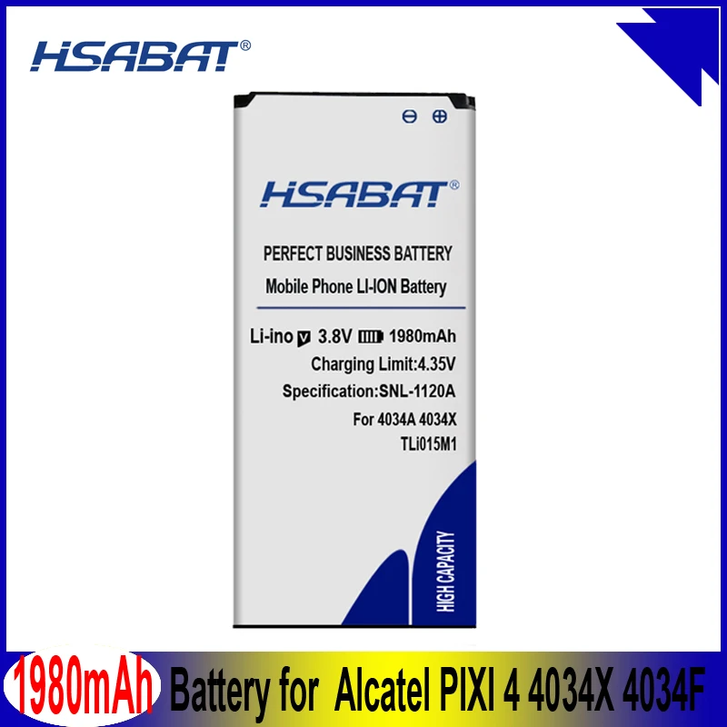Аккумулятор HSABAT 1980 мАч TLi015M1 для Alcatel PIXI 4 4034X 4034F 4034A|battery for alcatel|battery foralcatel pixi battery |