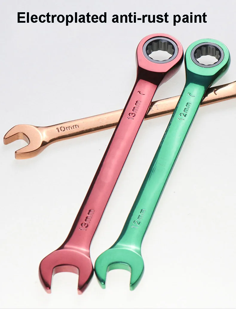 

NEW Ratchet Combination Metric Wrench Set Fine Tooth Gear Ring Torque and Socket Wrench Set Nut Tools for Repair A Set of Wrench