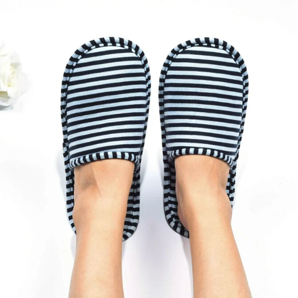 Полосатые Тапочки для мужчин и женщин женская обувь женские складывающиеся