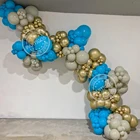 Воздушные шары, цепочка, украшение для дня рождения, детский праздник, свадьба, день Святого Валентина, синий набор, 1 комплект, 203 шт.