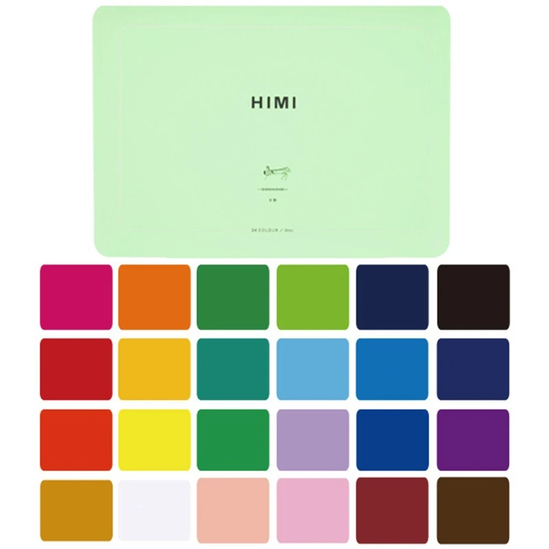 

Gouache Paint Set 24 Vibrant Colors Non Toxic Paints with Portable Case Palette