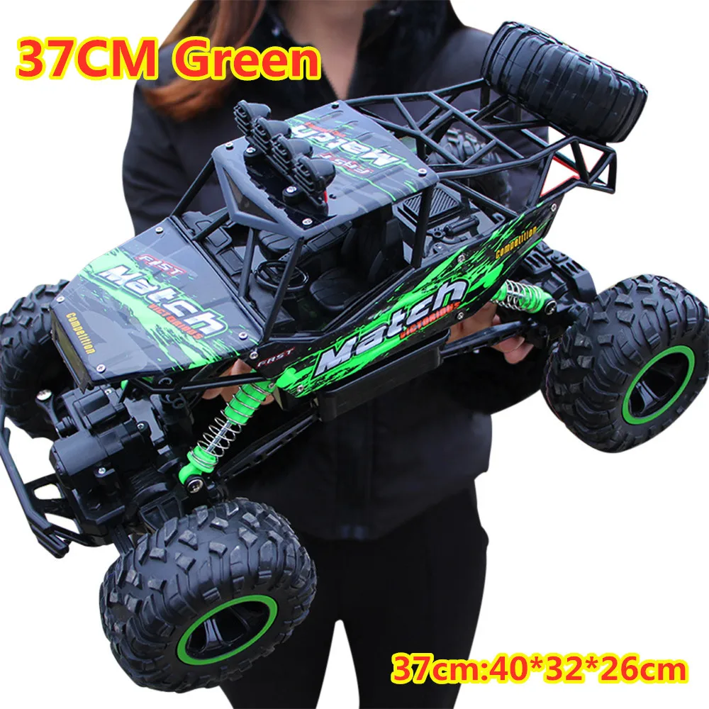 37CM Green Радиоуправляемый автомобиль 4WD альпинистский автомобиль 4x4 Двойной Мотор привод Bigfoot автомобиль пульт дистанционного управления модель внедорожника Игрушки для мальчиков Детский подарок - Цвет: 37CM Green