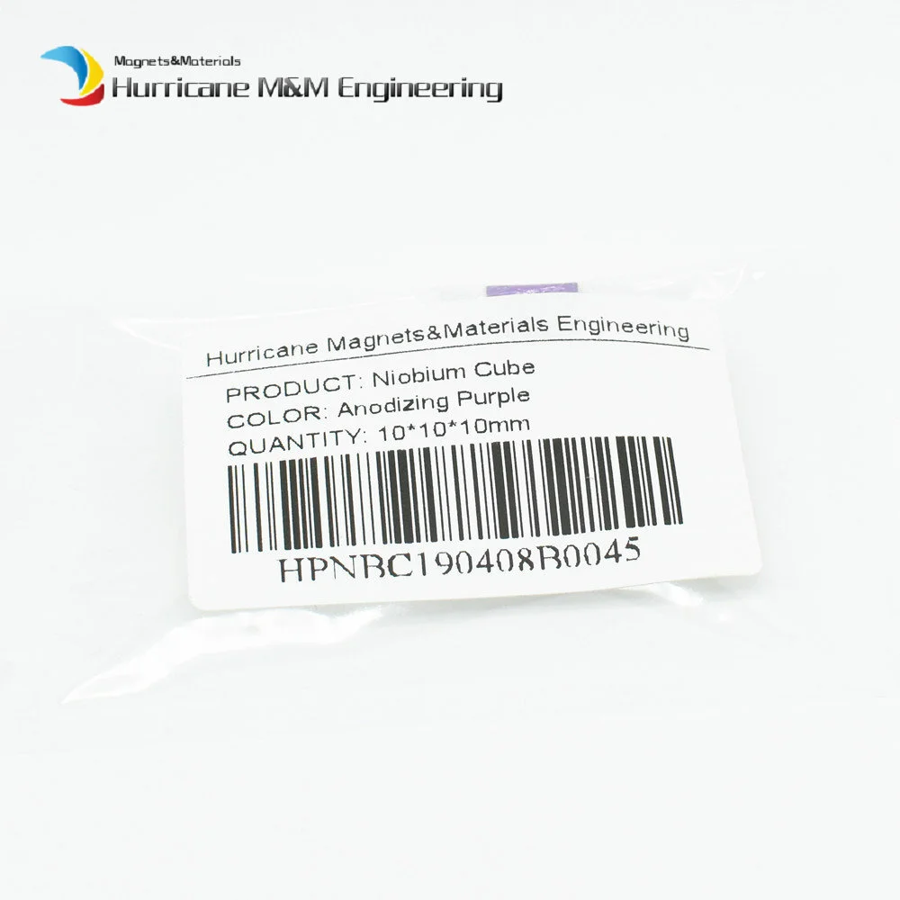 Ниобиевый металлический блок для коллекции элементов Nb плотный куб высокой