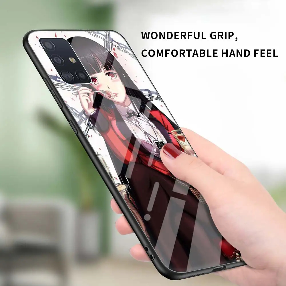 

Phone Case for Samsung Galaxy A51 A71 A50 A21s A31 A70 A10 A41 A30 A40 A11 A91 Tempered Glass Cover Anime Kakegurui Funda