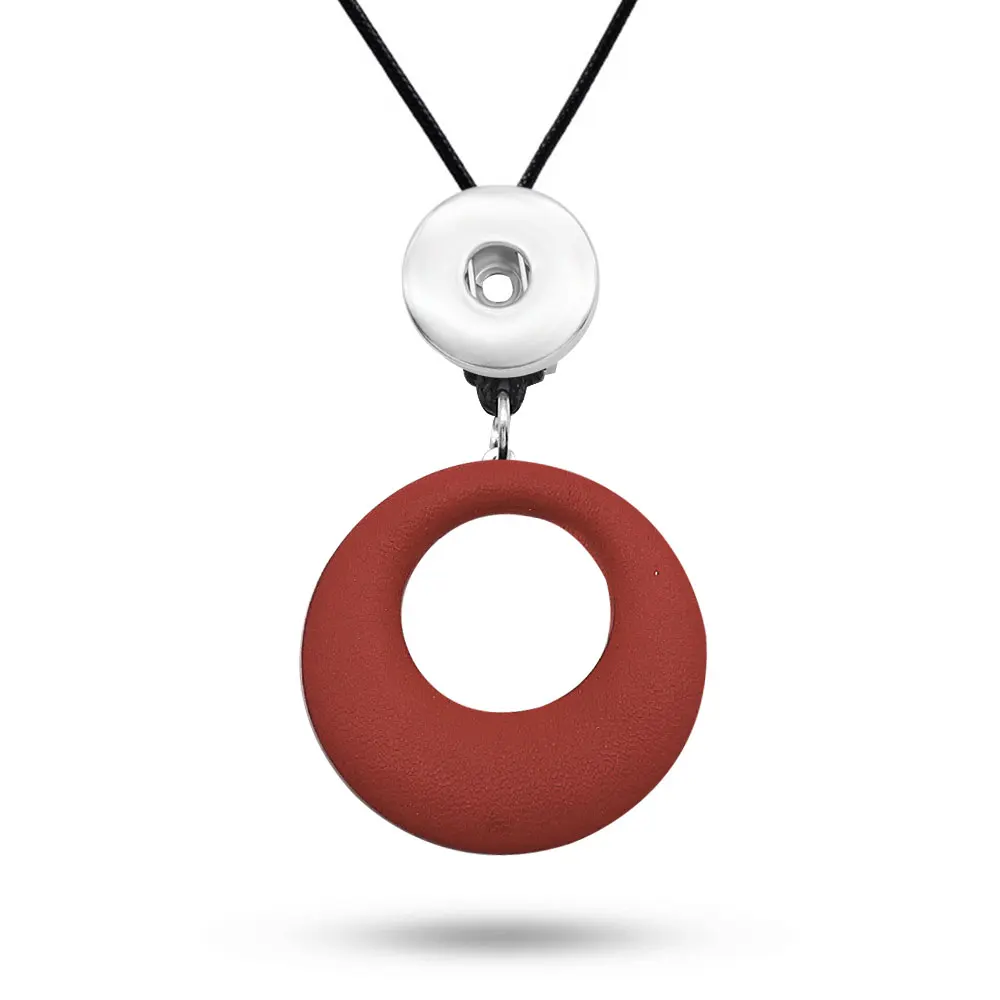 

Eyeglass Holder PU leather 18mm 20mm Snap Button Necklace DIY Jewelry KD300
