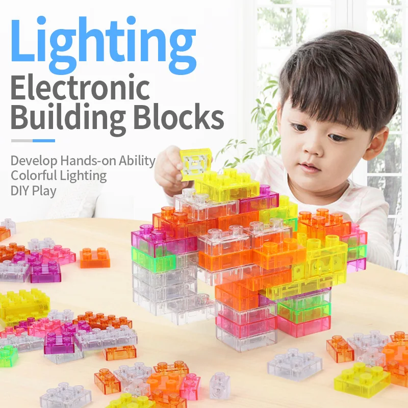 Электронные Конструкторы строительные блоки дизайнерские наборы для детей