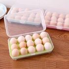 Контейнер для хранения яиц, кухонный холодильник, пластиковый диспенсер для яиц с 15 ячейками, герметичный держатель для хранения свежести яиц