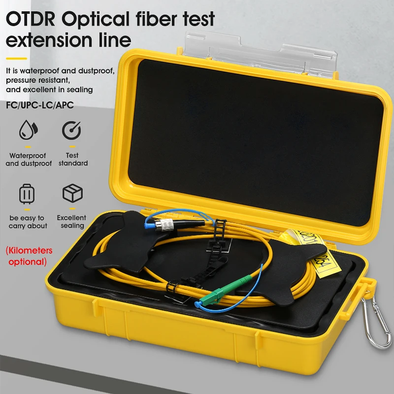 FC/UPC-LC/APC OTDR Dead Zone Eliminator Fiber Rings Fiber Optic OTDR Launch Cable Box 500M 1Km 2Km SM 1310/1550nm