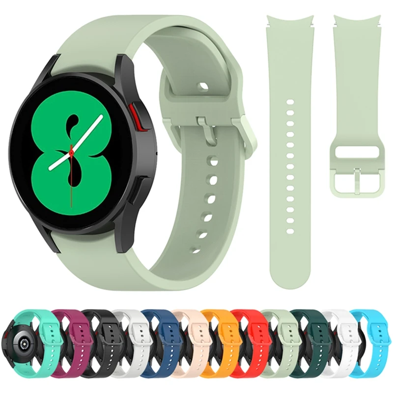

Ремешок силиконовый для Samsung Galaxy Watch 4 classic, сменный спортивный браслет для наручных часов 46 мм 42 мм/Galaxy Watch 4 44 мм 40 мм 1:1 с пряжкой