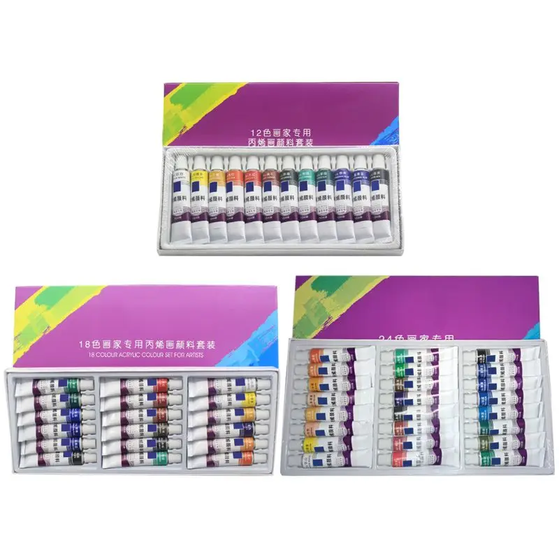 

12/18/24 Colors 12ML Tube Acrylic Paint set Art Painting Drawing Tools For Kids