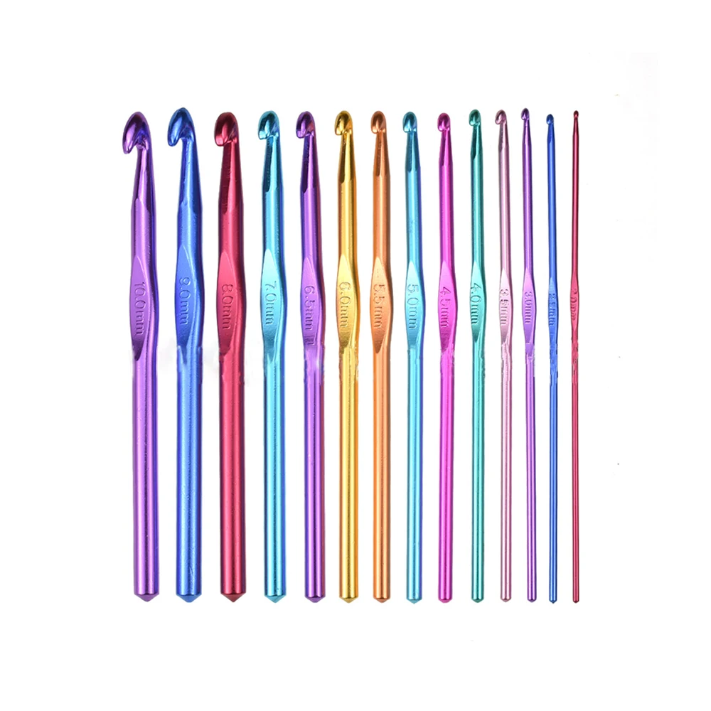 

Metal Aluminum Crochet Hook Handcraft Knitting Tool Practical DIY Sweater Garment Crocheting Needle Weave Supplies
