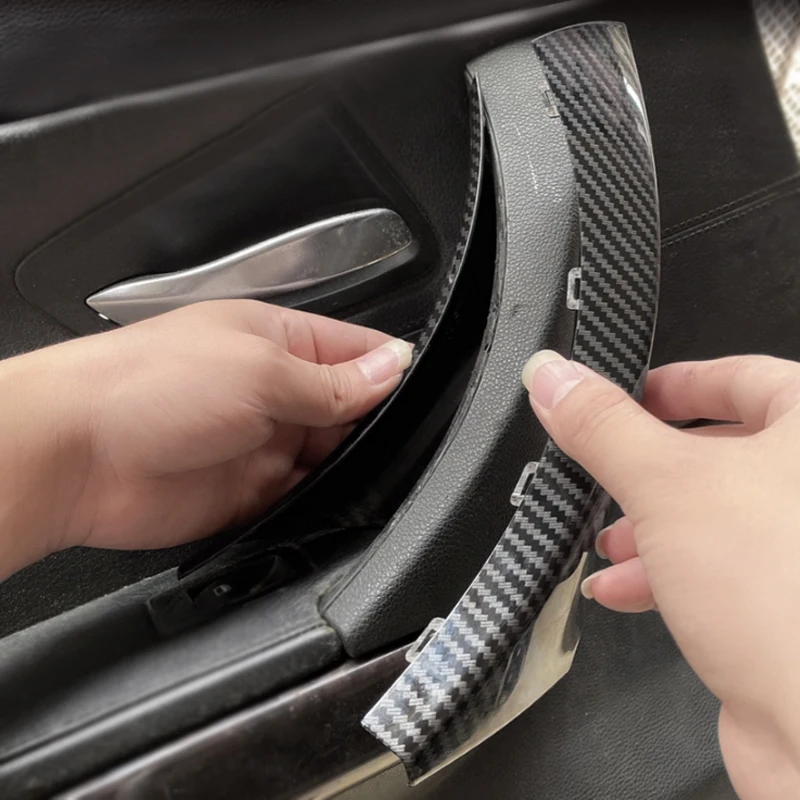 6 шт. LHD автомобильные аксессуары карбоновый стиль внутренняя дверная ручка