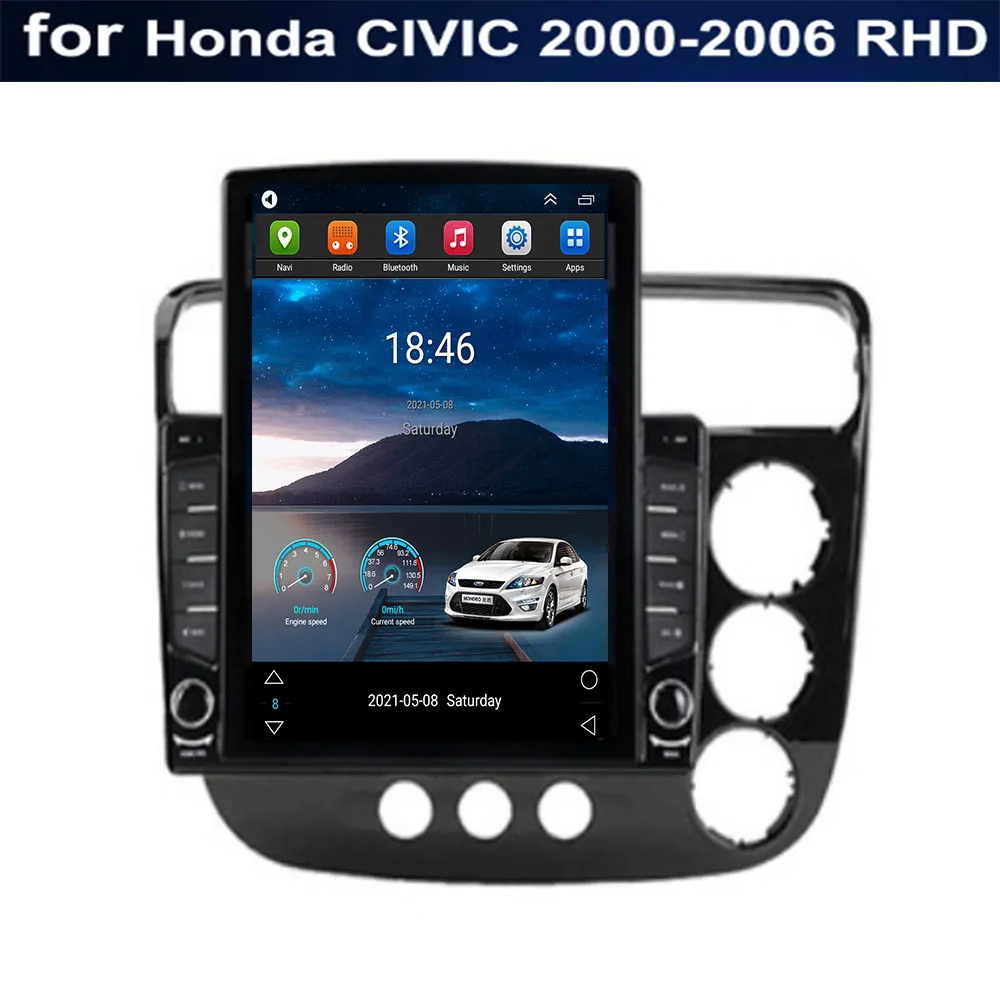Автомобильная Мультимедийная система экран 9 7 дюйма Android 11 для Honda CIVIC 2000 2001 2002