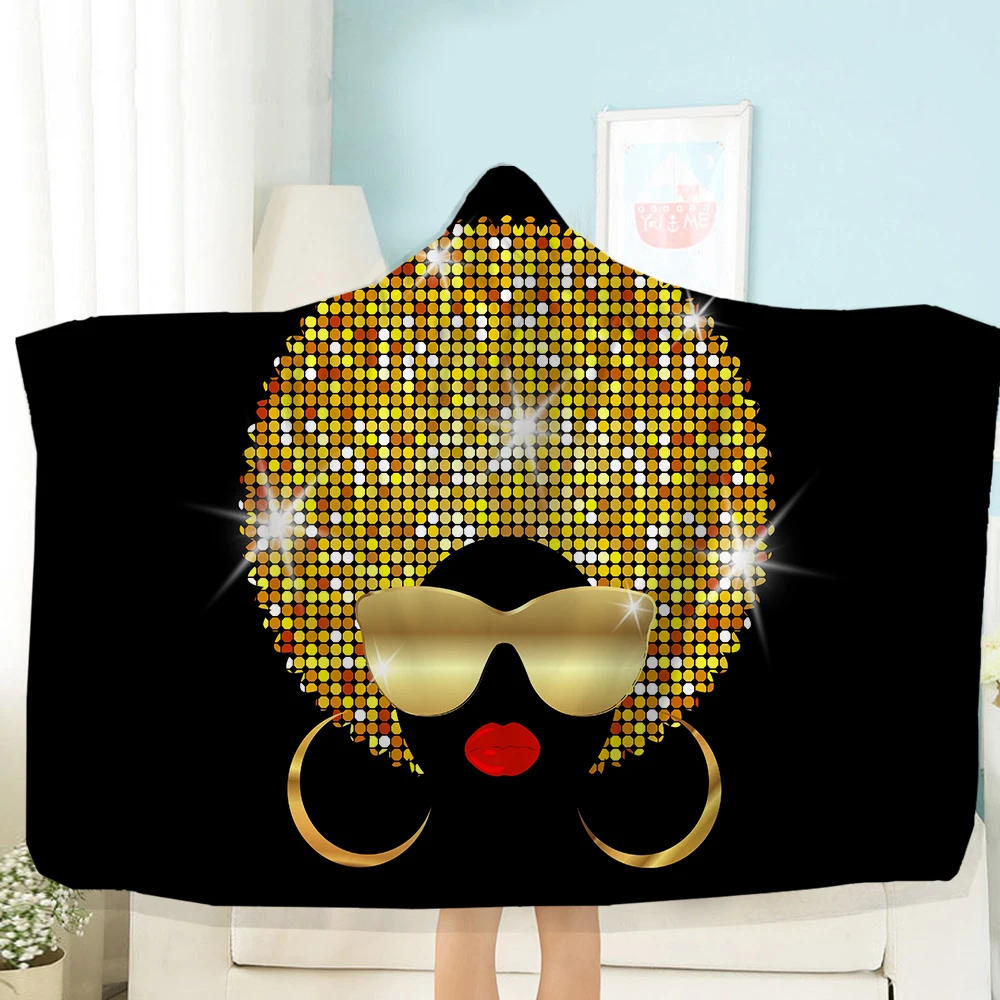 Африканское женское покрывало с капюшоном для взрослых детей шерпа флисовое