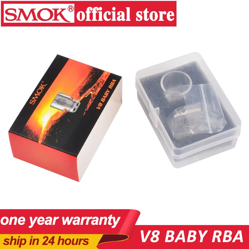 100% Оригинальные Smok V8 Детские RBA катушки и эксклюзивные стеклянные трубки