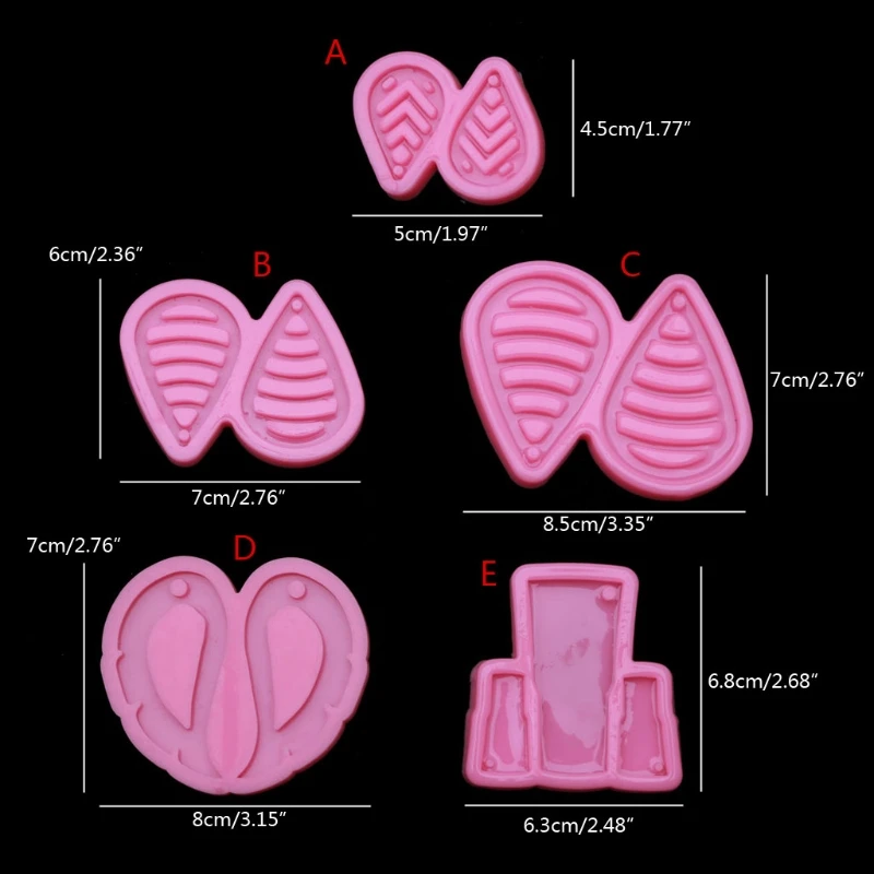 

Handmade Teardrop Shape Silicone Resin Mold Earrings Feather Cup Pendant Keychain Epoxy Resin Mold Jewelry Making Tools