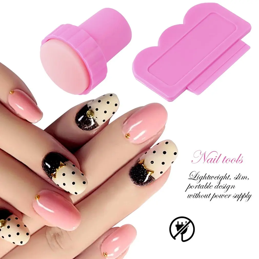 2 шт./компл. прозрачный штамп дизайн ногтей желе силиконовый стемпер для женщин