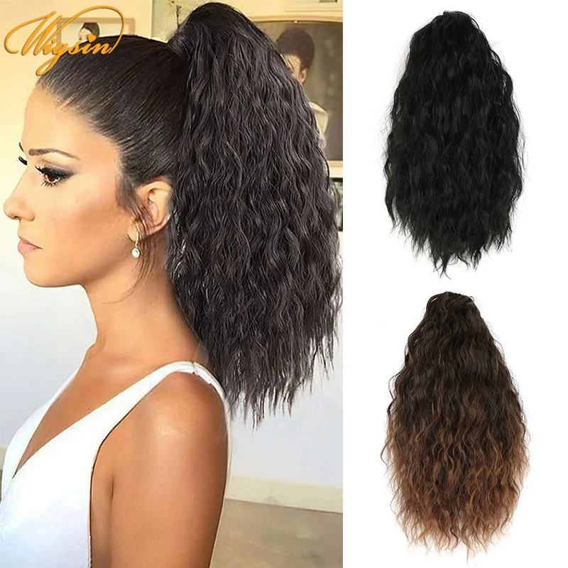 WIGSIN Короткие афро кудрявый синтетический шнурок конский хвостик натуральные