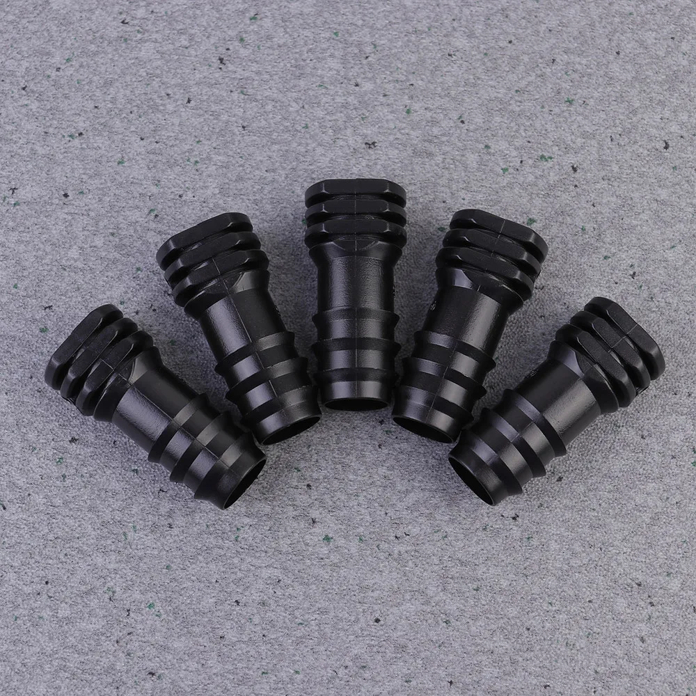 

20PCS PE Pipe Tail Plug Greenhouse Micronozzle Stopper Practical Garden Water Tube Plug for Greenhouse Garden Art Use (Black)