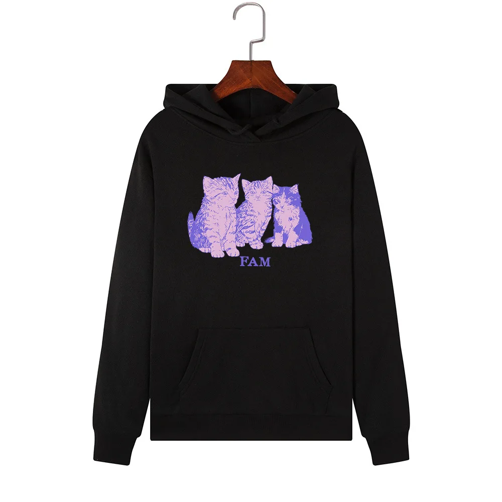 

Толстовка Женская зимняя с капюшоном и длинным рукавом, с принтом