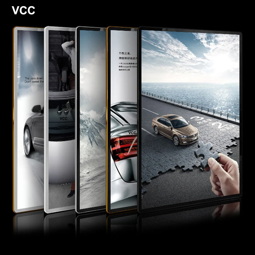 Металлический магнитный постер рамка золотистый и черный серебристый картинная