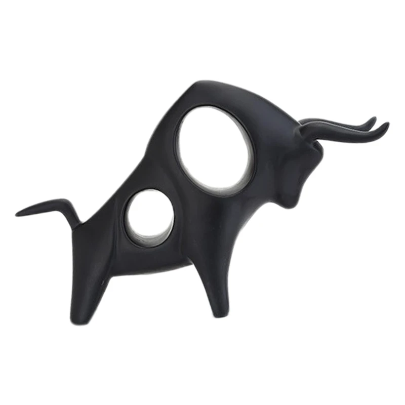 

Абстрактная Скульптура Быка, полая статуя бизбуля из смолы, животное искусство, украшение для дома, студии, офиса, поделки, украшения