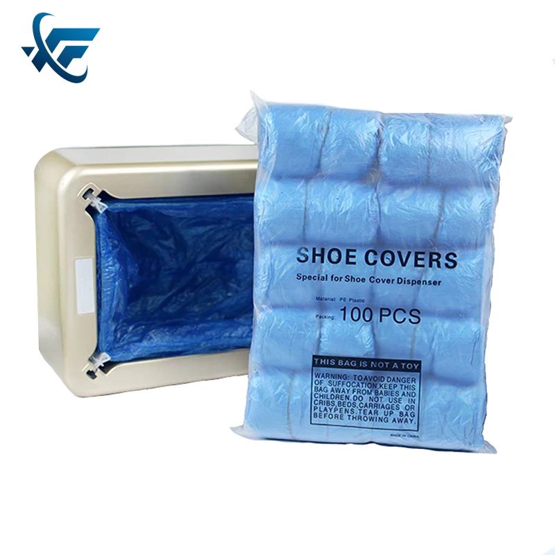 

Disposable T-Buckle Overshoes for Automatic Shoe Cover Dispensers Dustproof Boot Covers Waterproof Plastic and Non-Woven Indoor