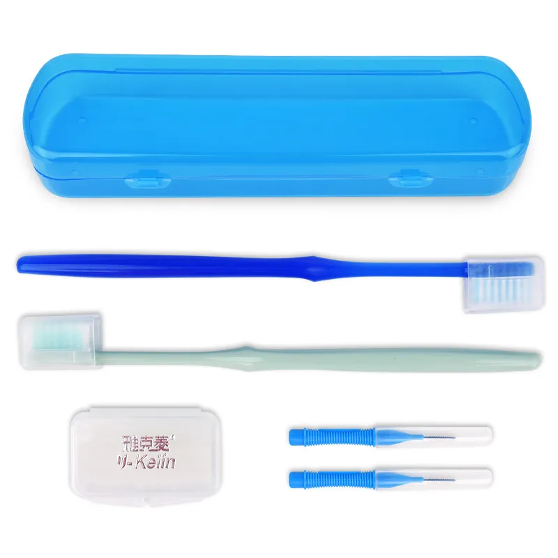 Y kelin портативный ортодонтический набор для ухода за зубной щёткой inter brush wax floss box|