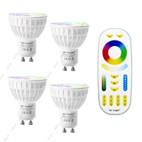 mi light dimmable led bulb 4w gu10 rgb cct 2700 6500k milight led lamp indoor decoration 2 4g rf led remote control